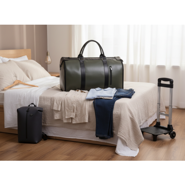 Lifestyle Bild mit Bett und Kleidung