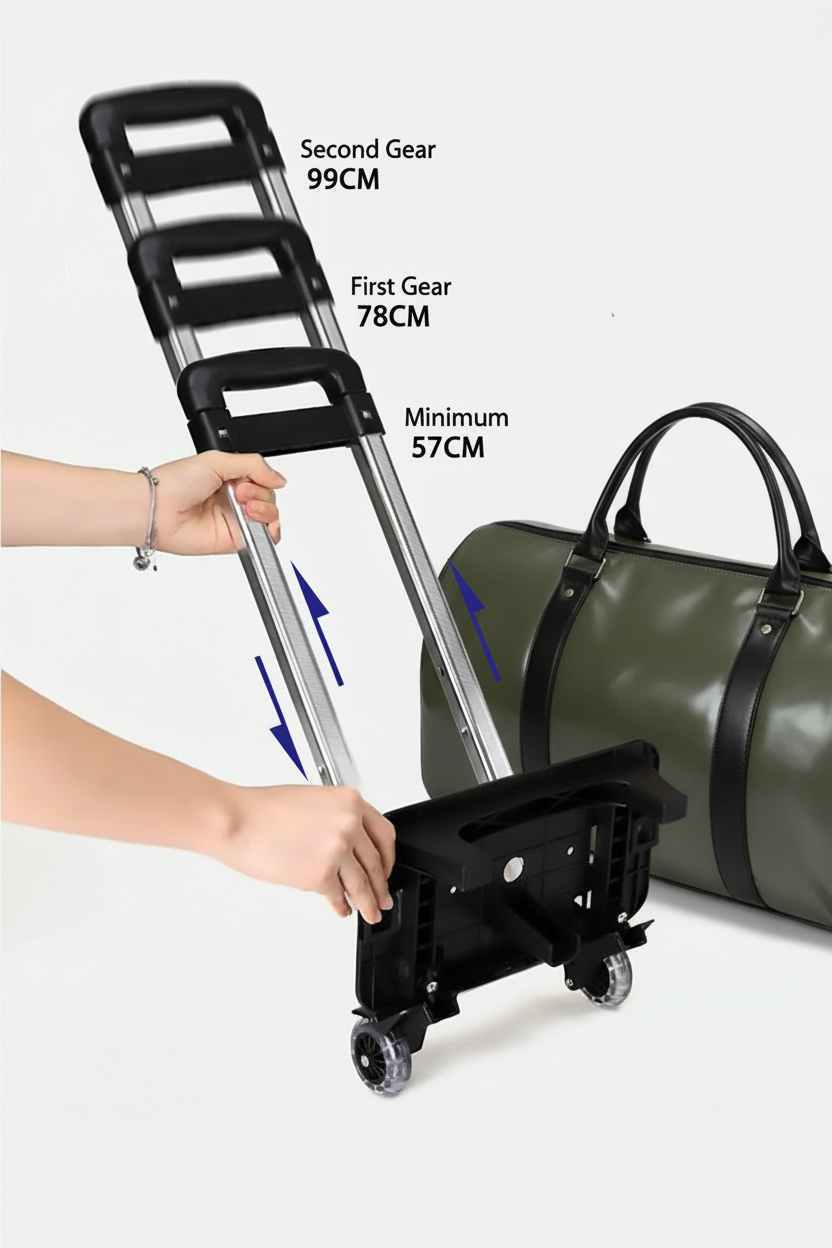 Olivgrüne Trolley-Ansicht